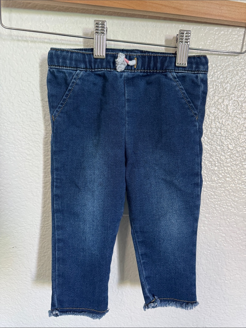 Infant Dark Blue Denim Stretch Pants